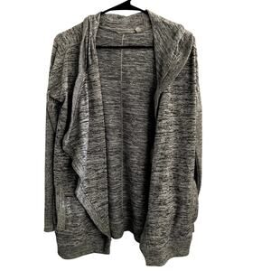Athleta Womens Size S Hooded Blissful Wrap Cardigan Gray Heather Sweater